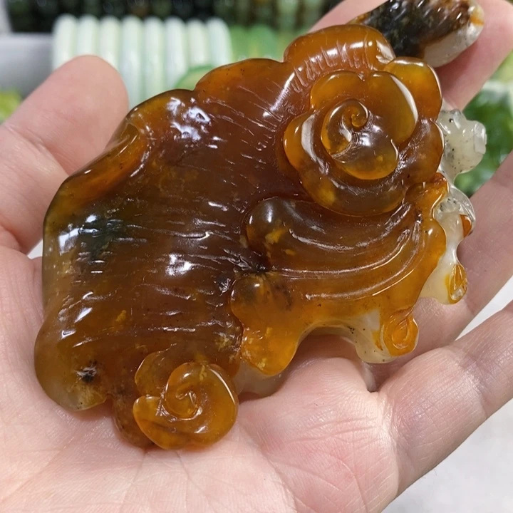 未镶嵌岫玉手把件