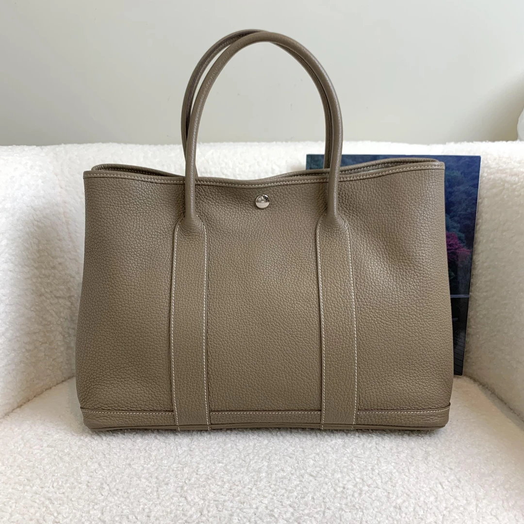 99新 Hermes/爱马仕 壹臻/大象灰银扣花园36 框R tc/87919383