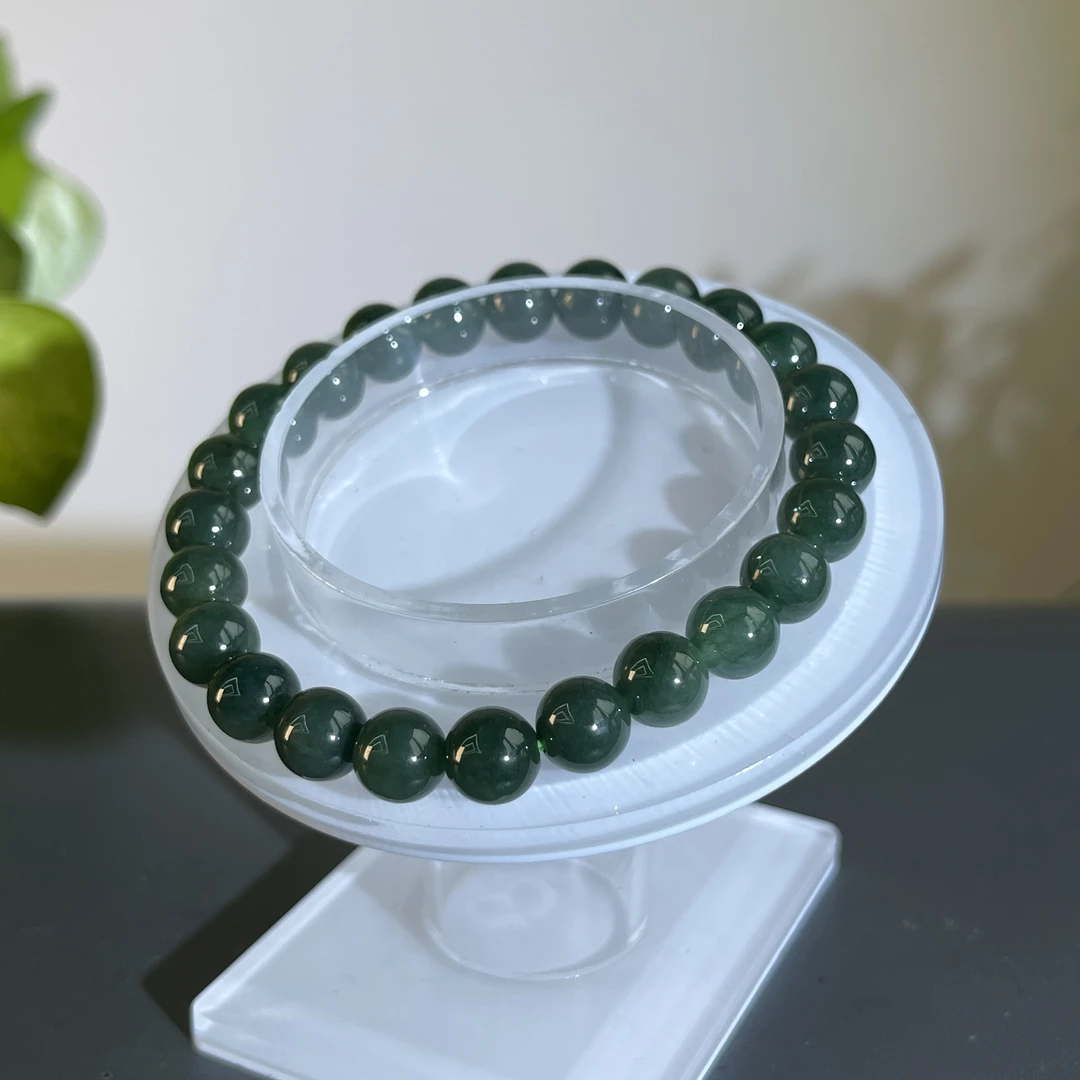 JTA31-04 天然缅甸翡翠A货 翡翠手串