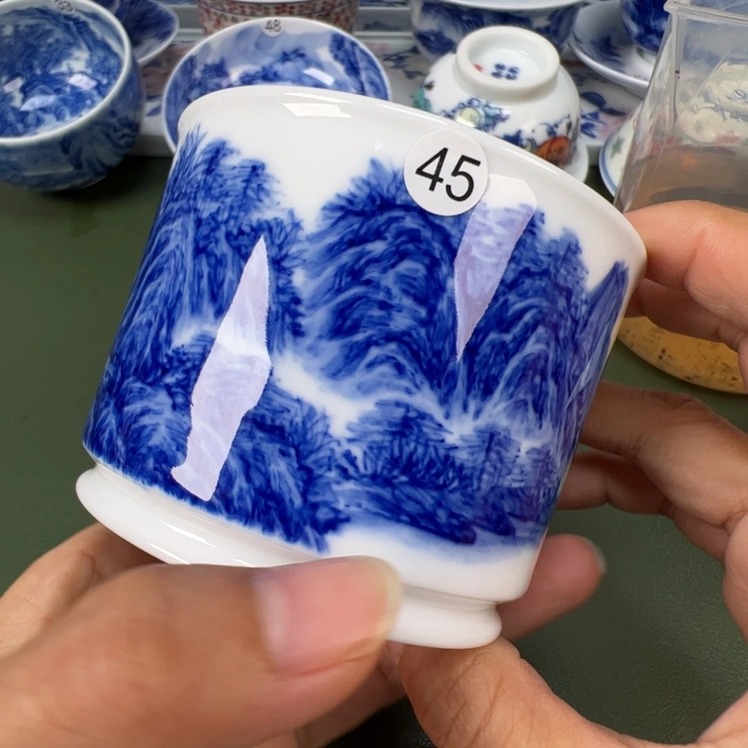 景德镇纯手工纯手绘茶具木木45