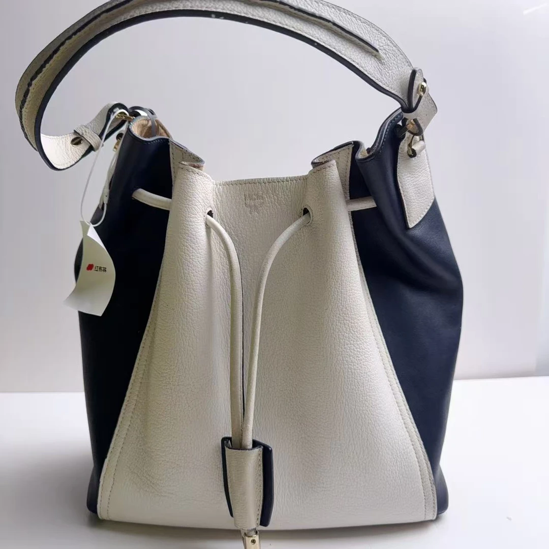 95新 MCM MCM拼色水桶单肩包