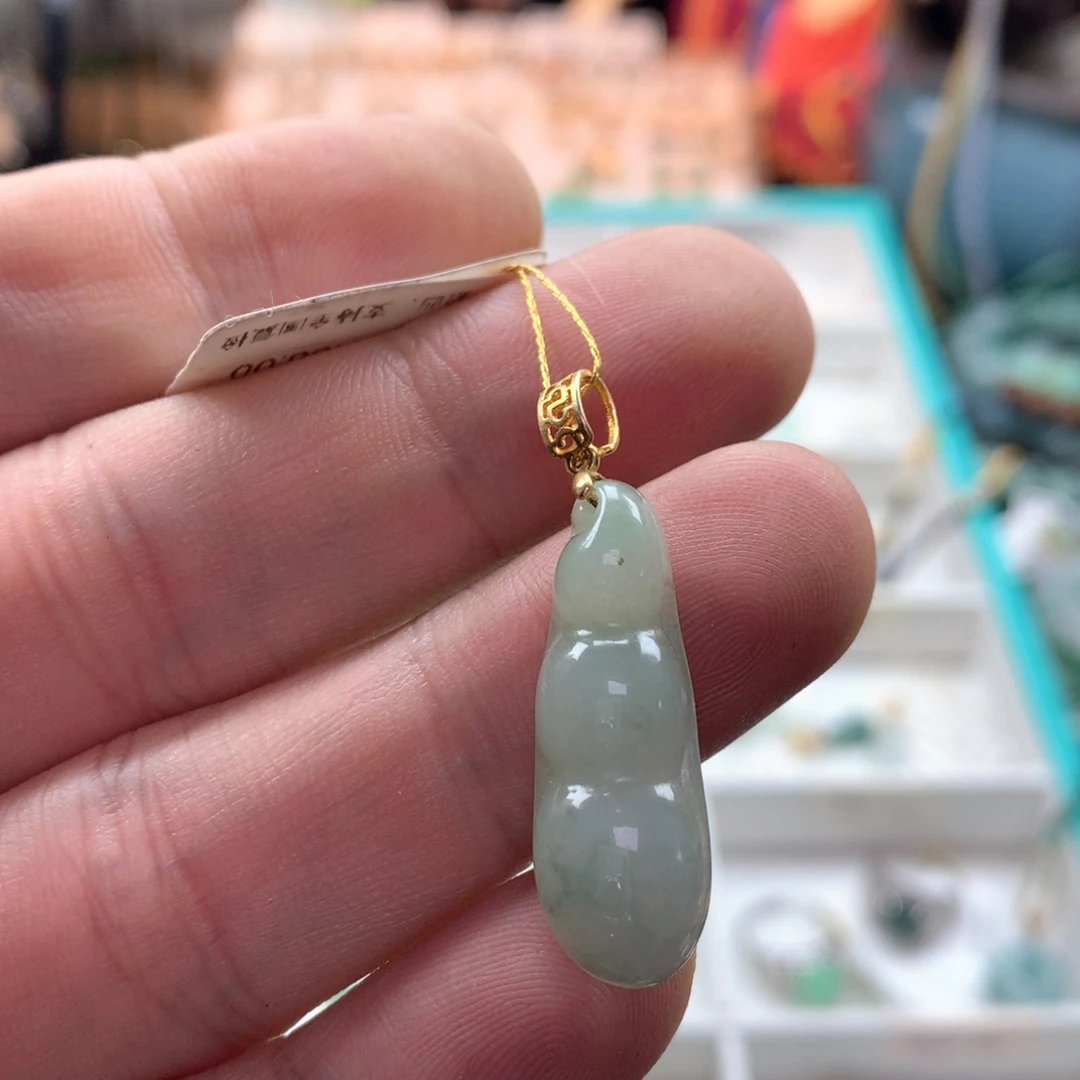 颈饰银S925镶嵌翡翠