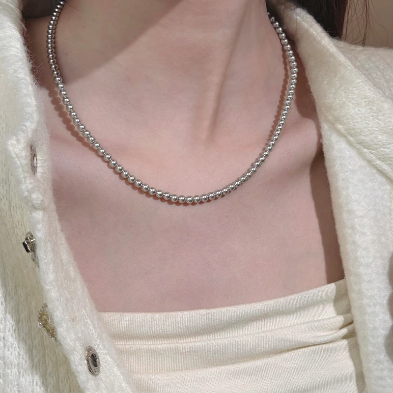 早兰 链子925银仿珍珠 【霁月项链】S925气质简约百搭高级感项链