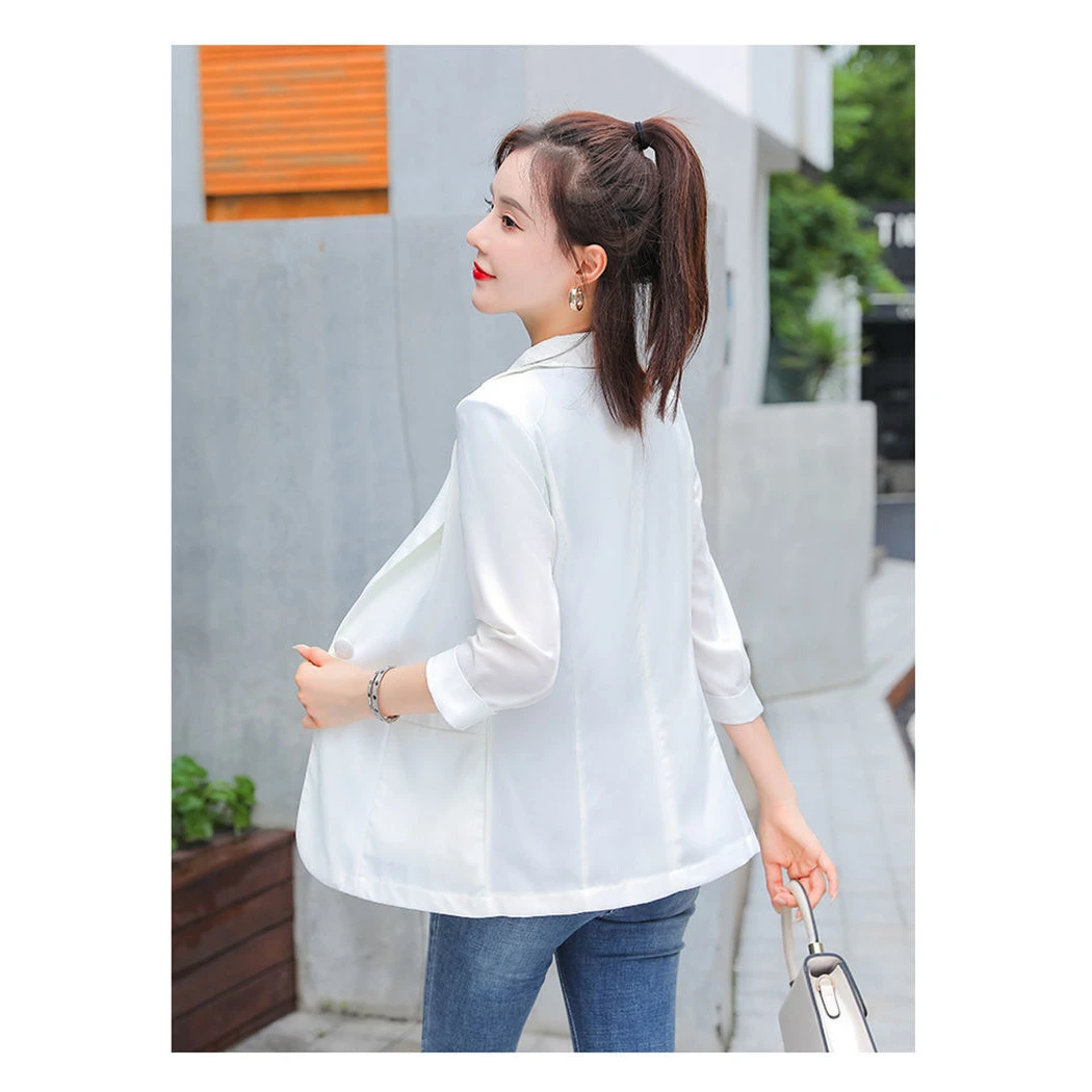 女士百搭洋气时尚显瘦外搭2024小西服有垫肩2025秋冬新款清新甜美