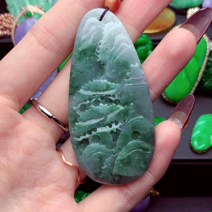 翡翠未镶嵌吊坠(不含链)