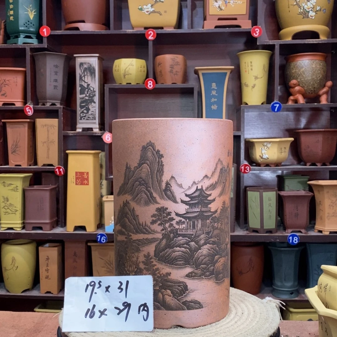 紫砂艺术紫砂花盆