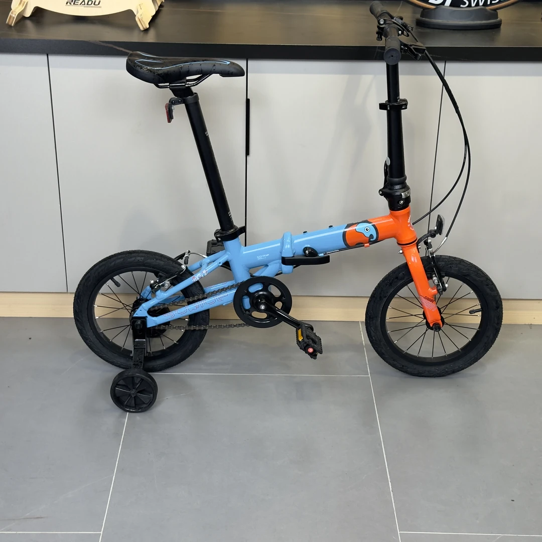 书比折叠车 辅助轮版 007 Pro 蓝橙色