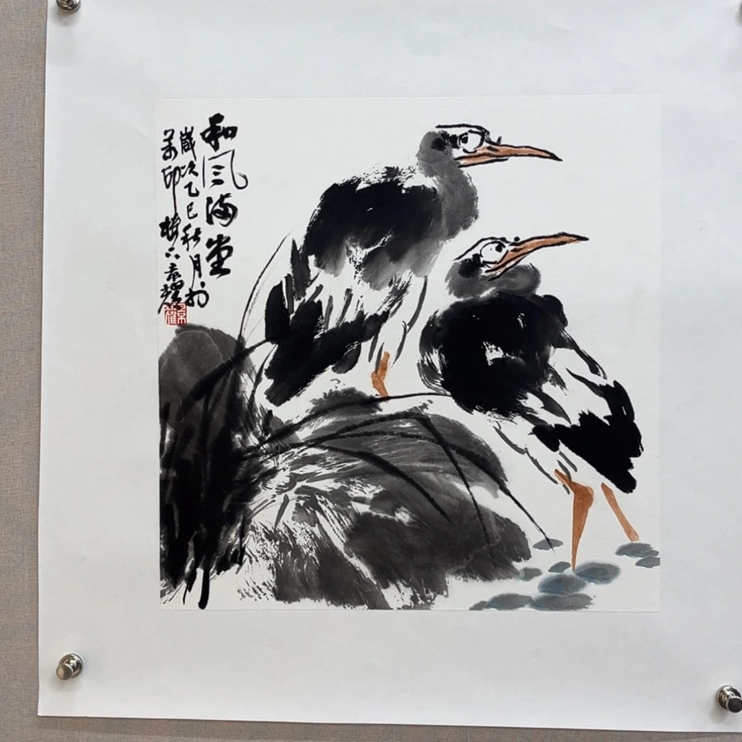 国画艺术家真人手绘