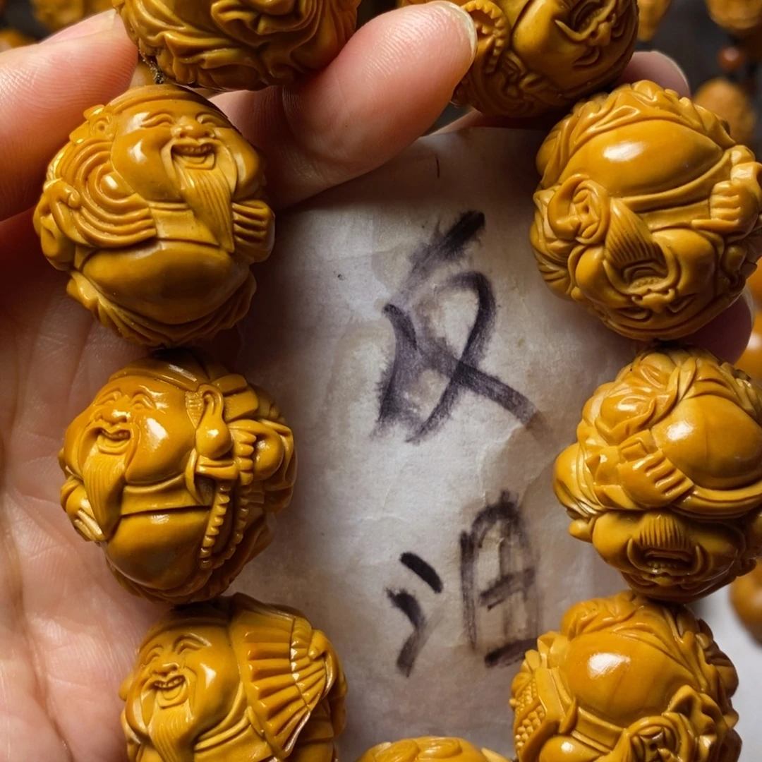 －***`手串/手链橄榄核上色财神精品