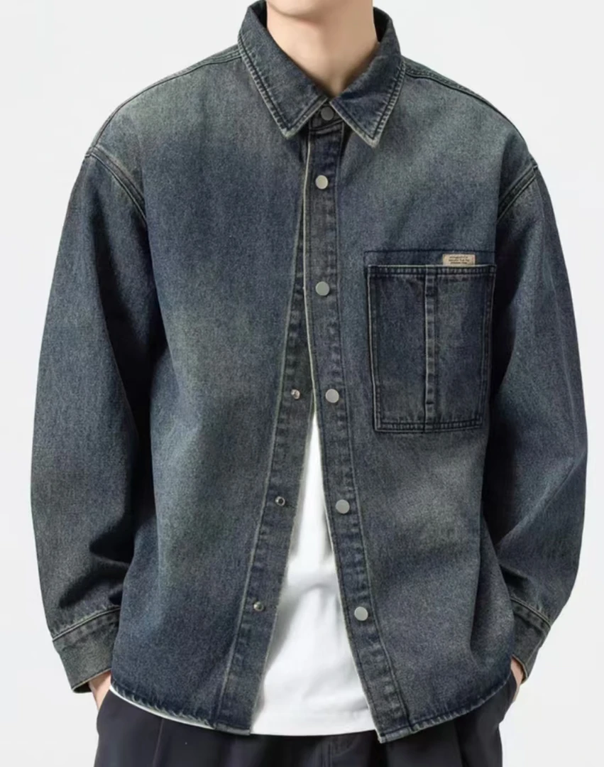 Y-451-500时尚休闲潮流百搭宽松显瘦复古韩版牛仔外套男女四季款