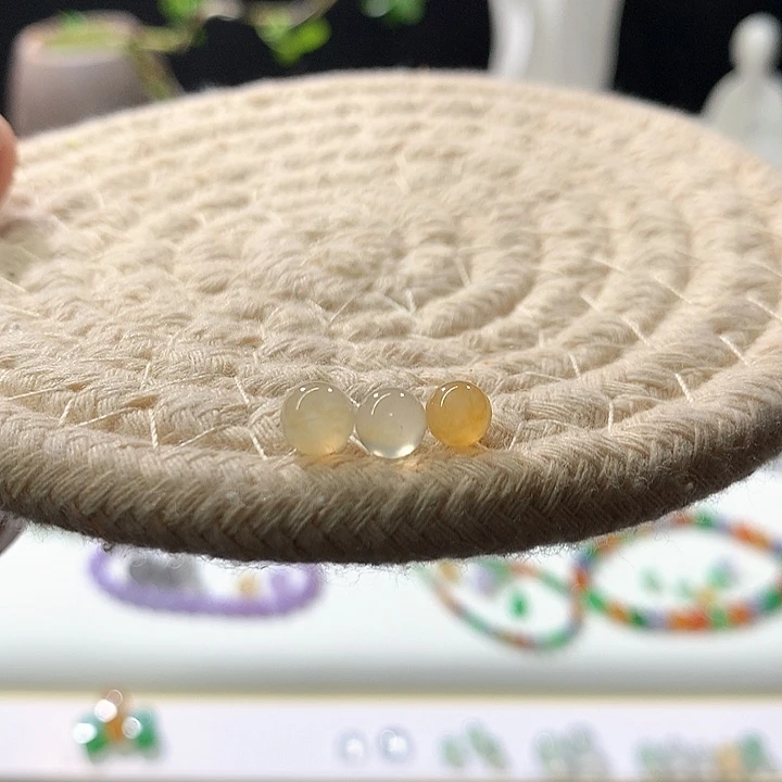 翡翠手链未镶嵌天然缅甸翡翠珠子