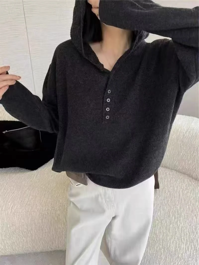 C拾光家女装连帽毛衣5038