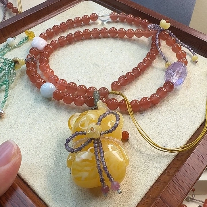 琥珀未镶嵌手链琥珀项链