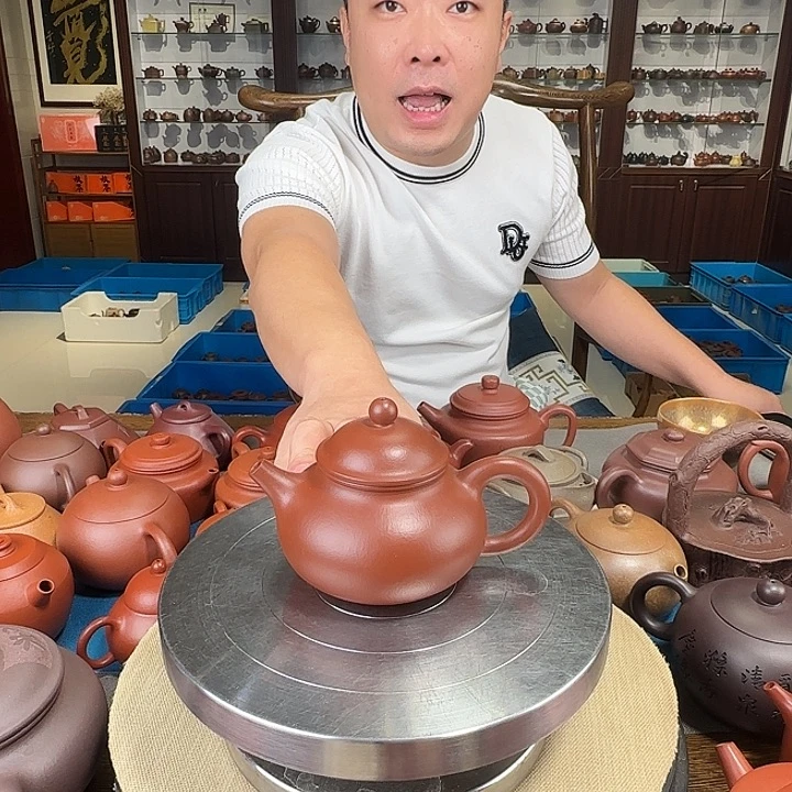 茶壶紫砂容天朱泥