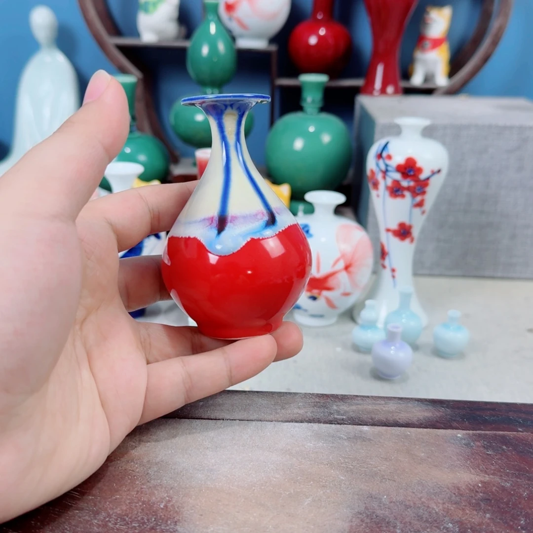 陶瓷手工小花器摆件