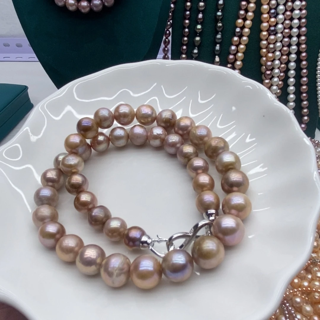 一***竹天然淡水珍珠无人工干预银S925镶嵌淡水珍珠