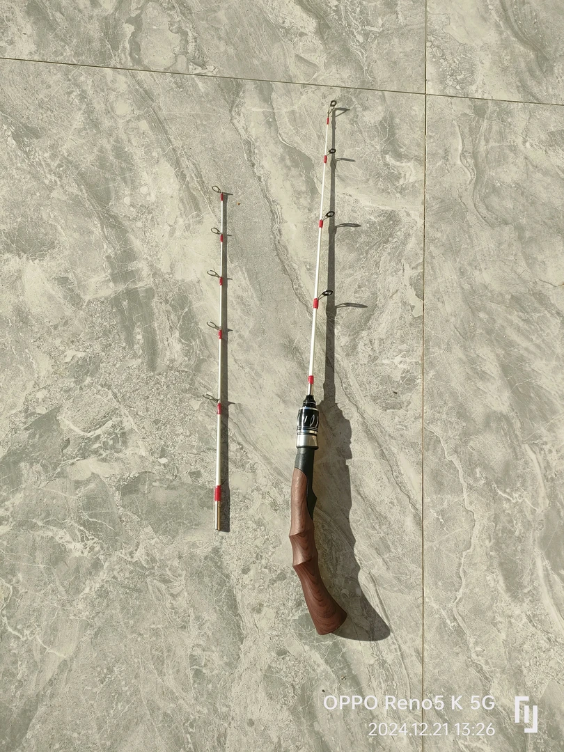 冰钓竿60公分长度扁稍圆稍两支竿稍