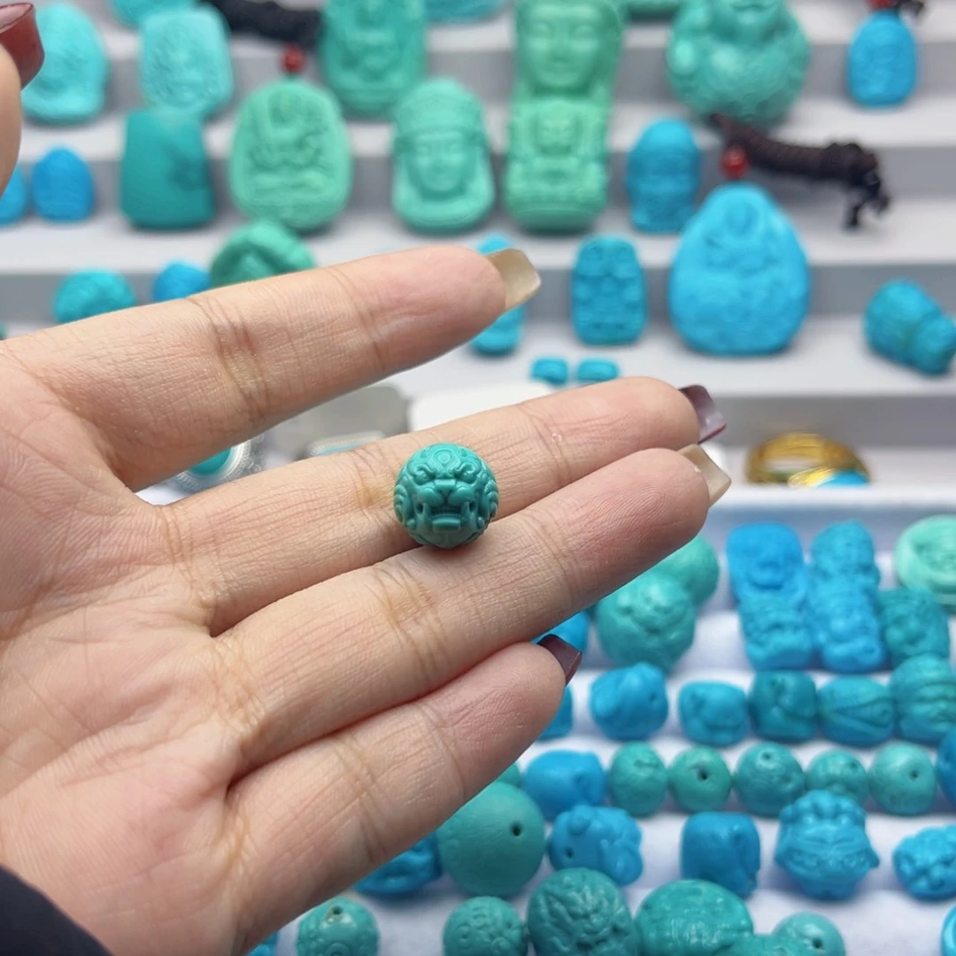 绿松石雕刻未镶嵌杜*