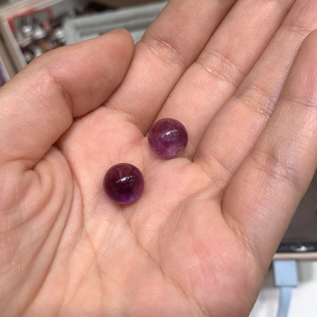 水晶珠宝半成品未镶嵌小****)打孔不退不换