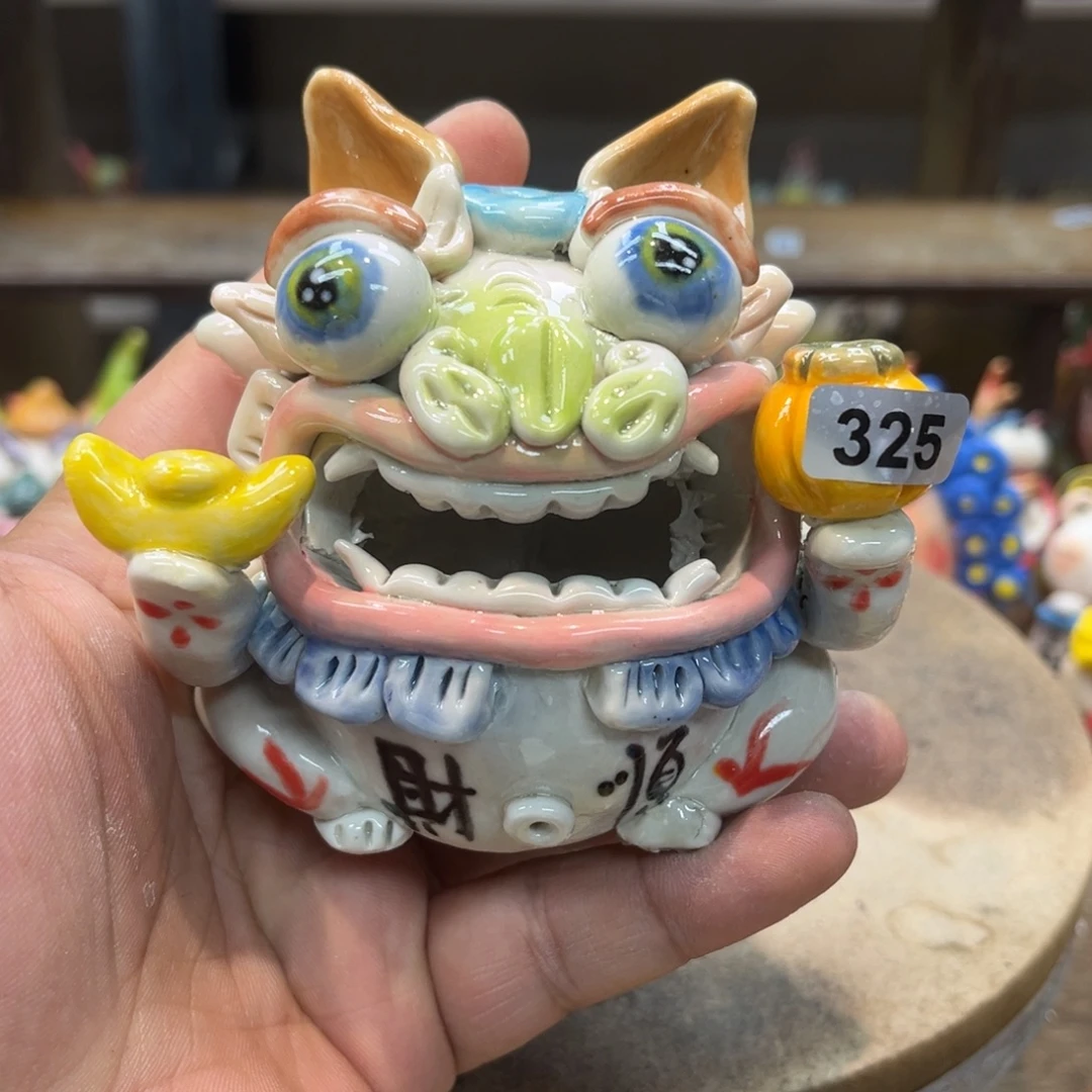 陶瓷纯手工抽象陶瓷摆件325