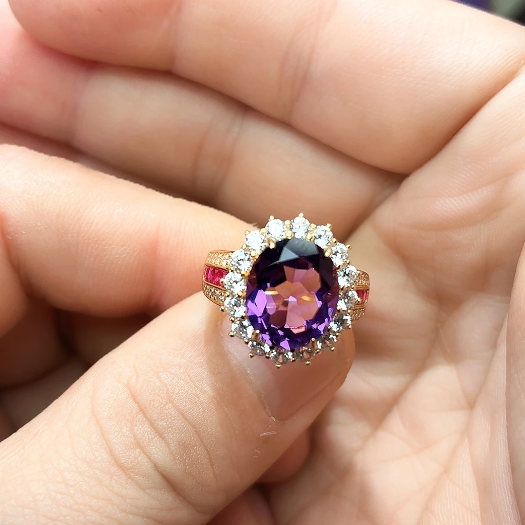 银S925镶嵌水晶戒指