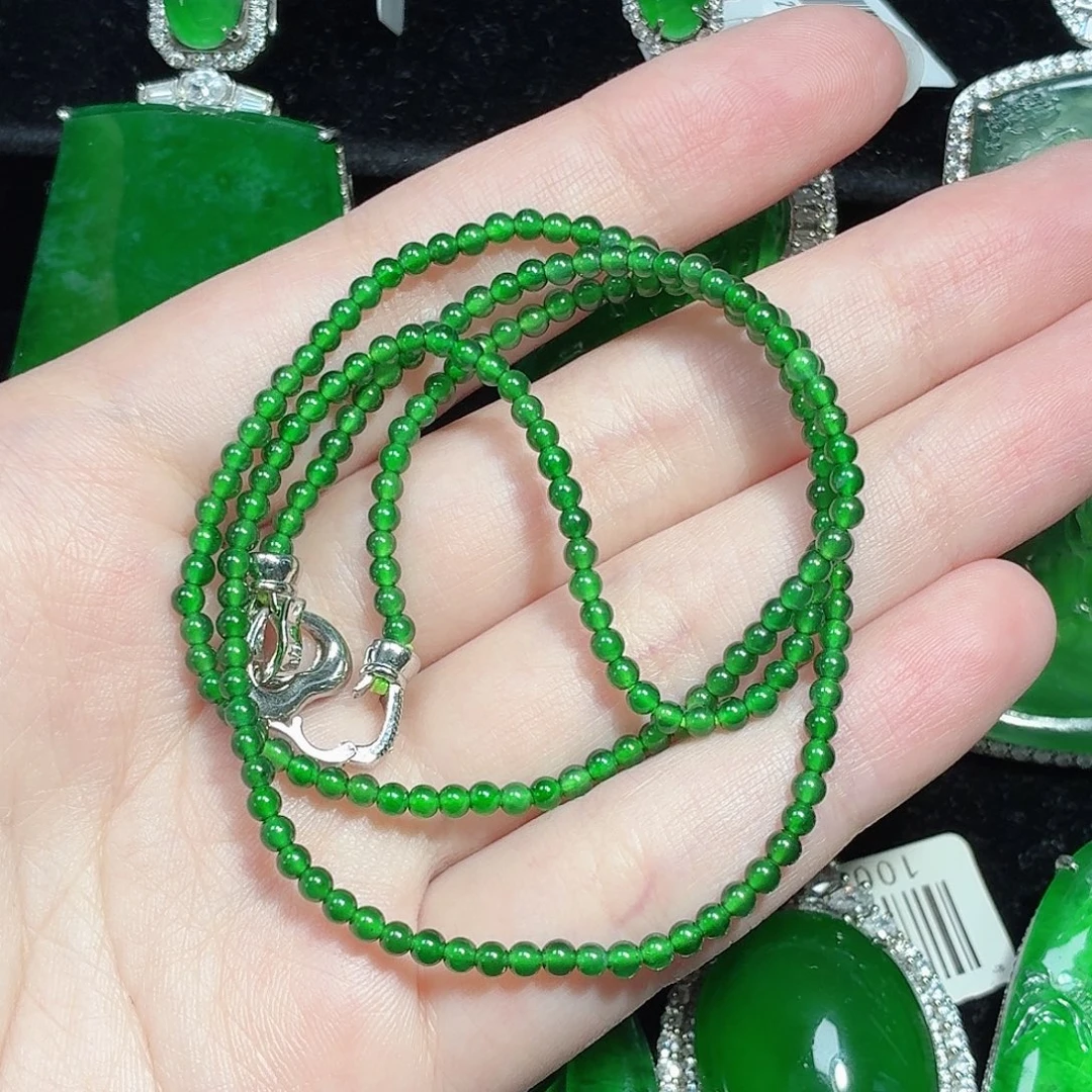 翡翠未镶嵌项链天然A货翡翠