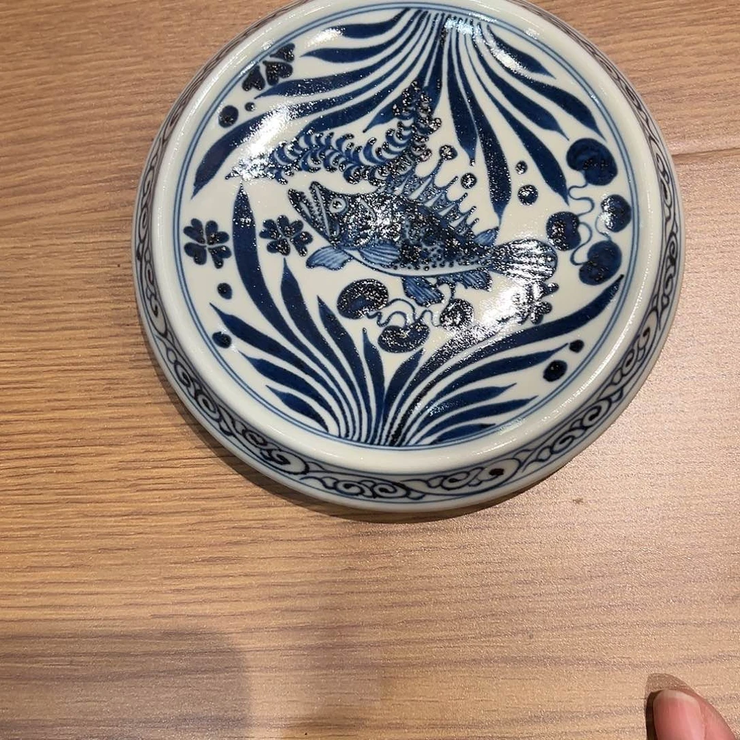 微瑕奢窑柴窑鱼藻盖置壶承