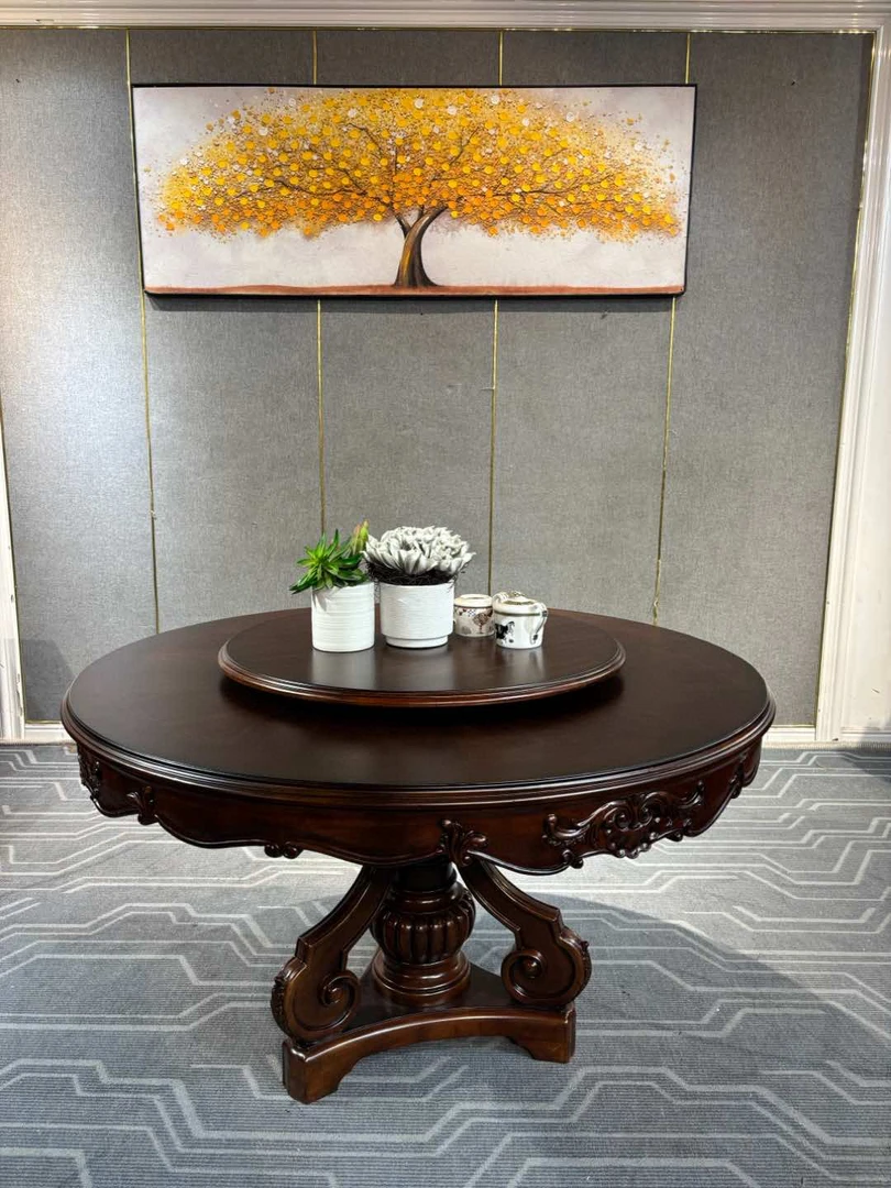 170圆餐台1350*1350*800转盘800*800 美式