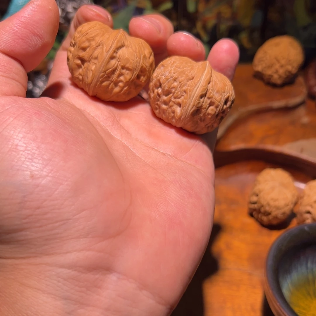 吊坠文玩核桃39全品平谷元宝一对