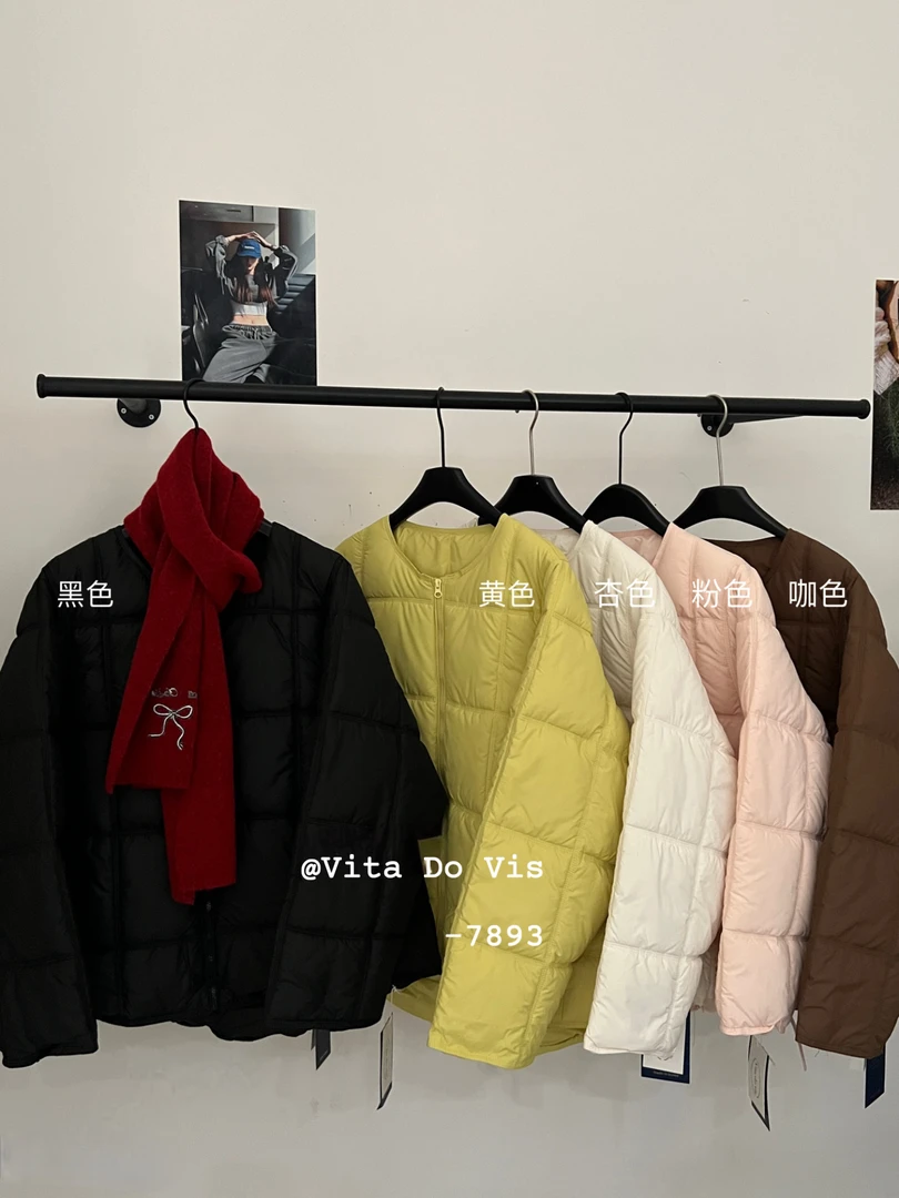 米多多  VITA#7893#极简圆领百搭方块面包服