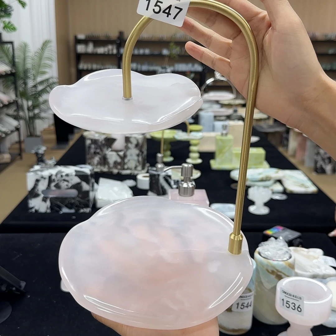 1547粉玉花朵置物架福利