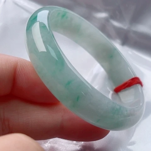 翡翠手镯未镶嵌贵椭圆58无纹裂48小时鉴赏