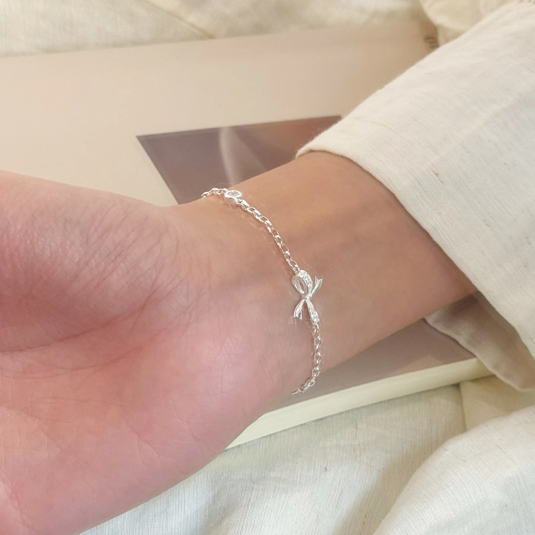 925银手链 蝴蝶结女新款爆款小众轻奢高级送女朋友闺蜜生日礼物