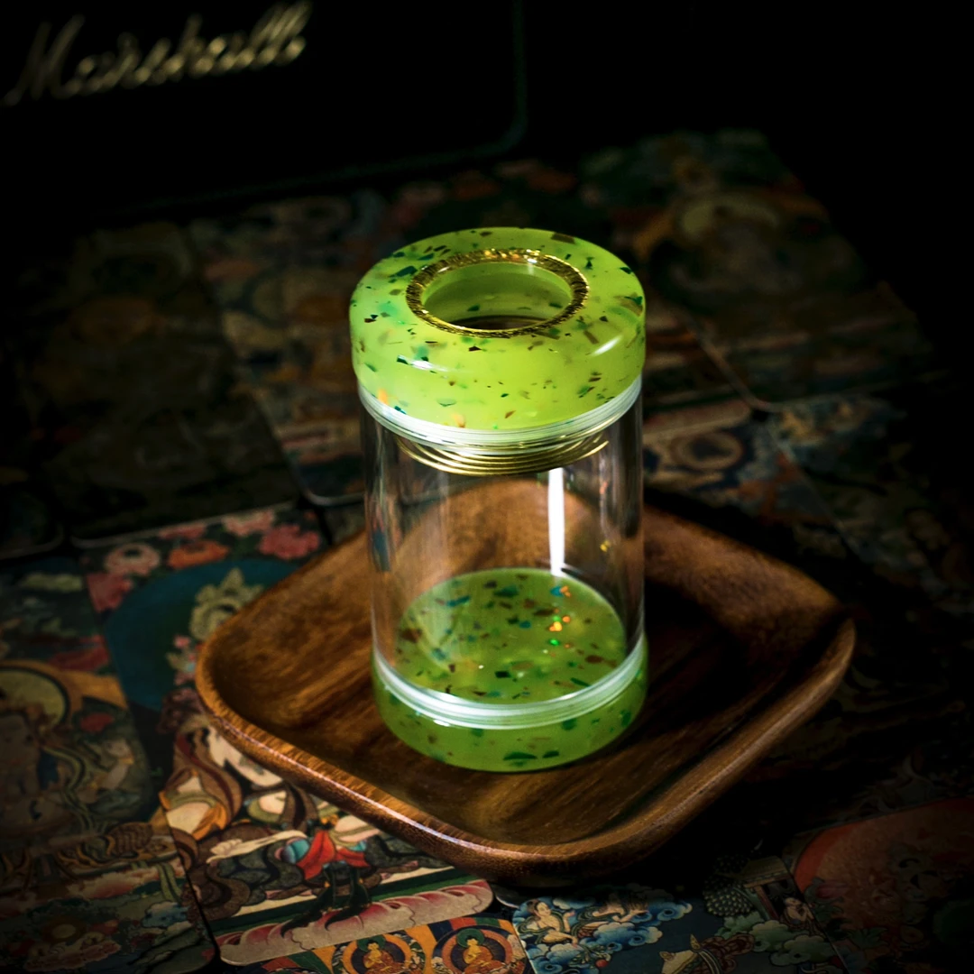 鸣虫小伙·绿碎花独眼蝈蝈罐