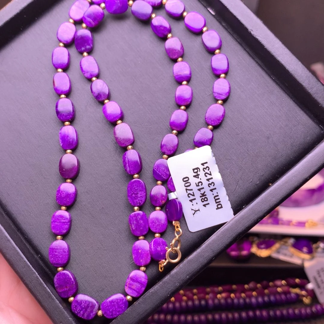 苏纪石（舒俱来）项链18K金镶嵌