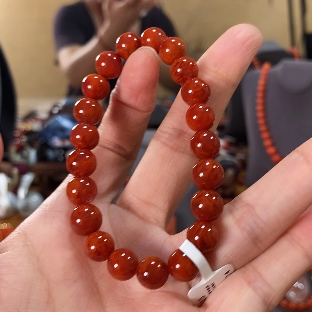 未镶嵌单圈9mm原矿南红玛瑙