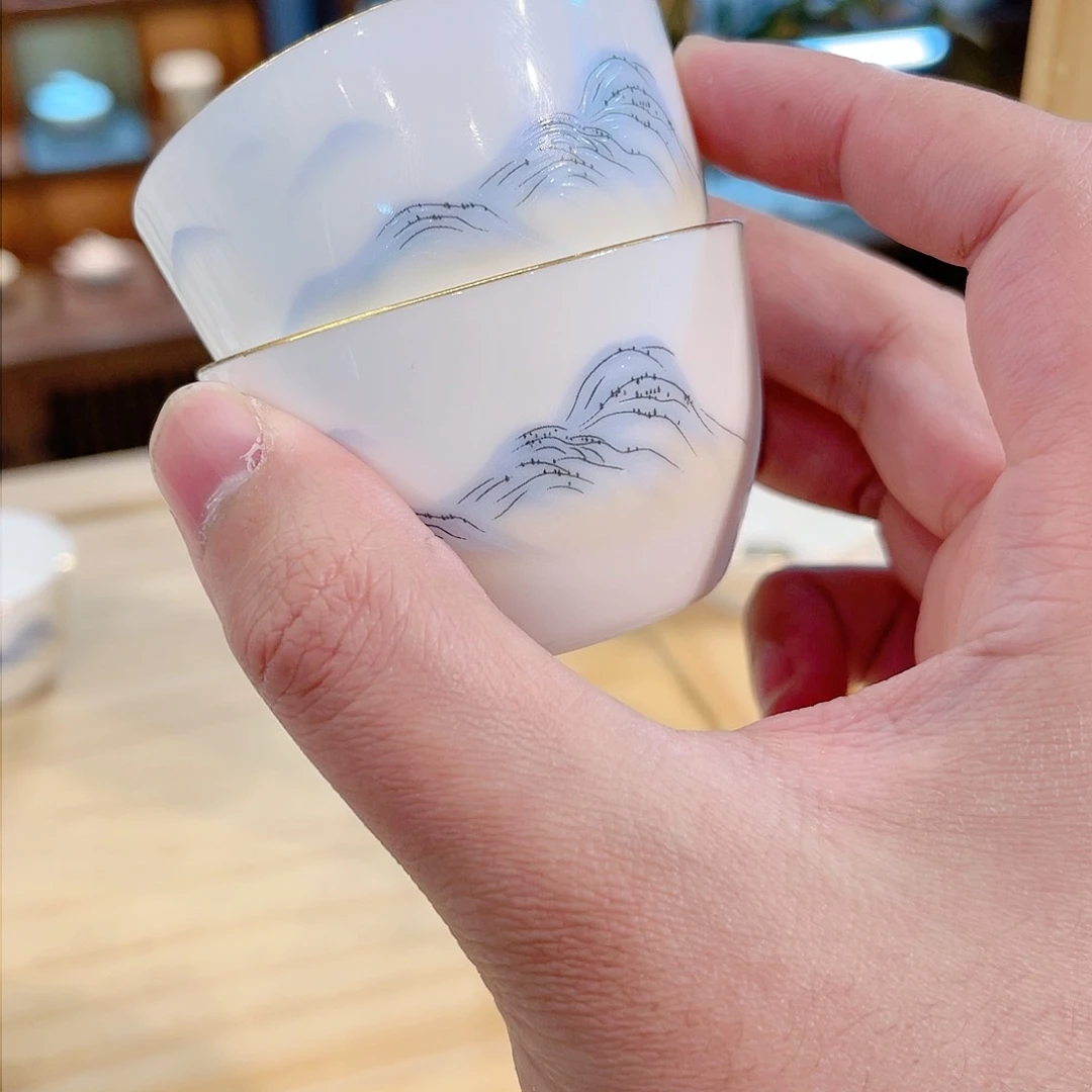 杯羊脂玉瓷羊脂玉瓷