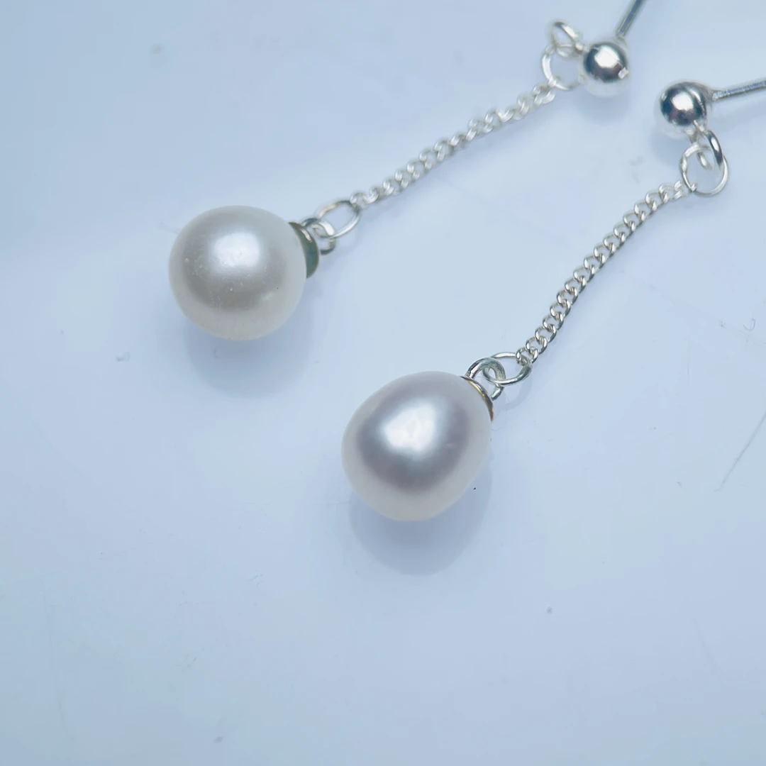 【漂亮推荐】S925银镶嵌珍珠耳饰一对