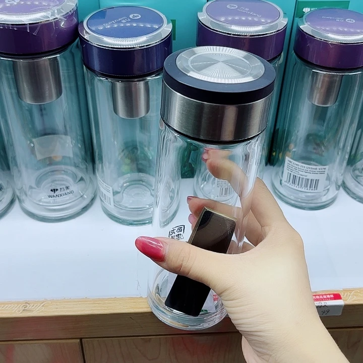 煙卧龙品牌单层玻璃杯400Ｍｌ黑