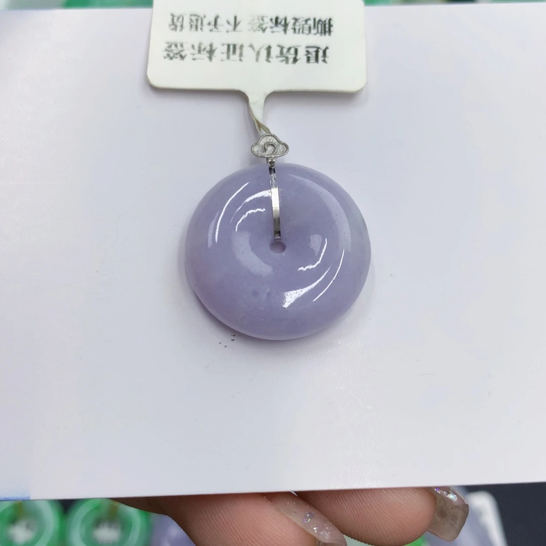 颈饰18K金镶嵌翡翠翡翠