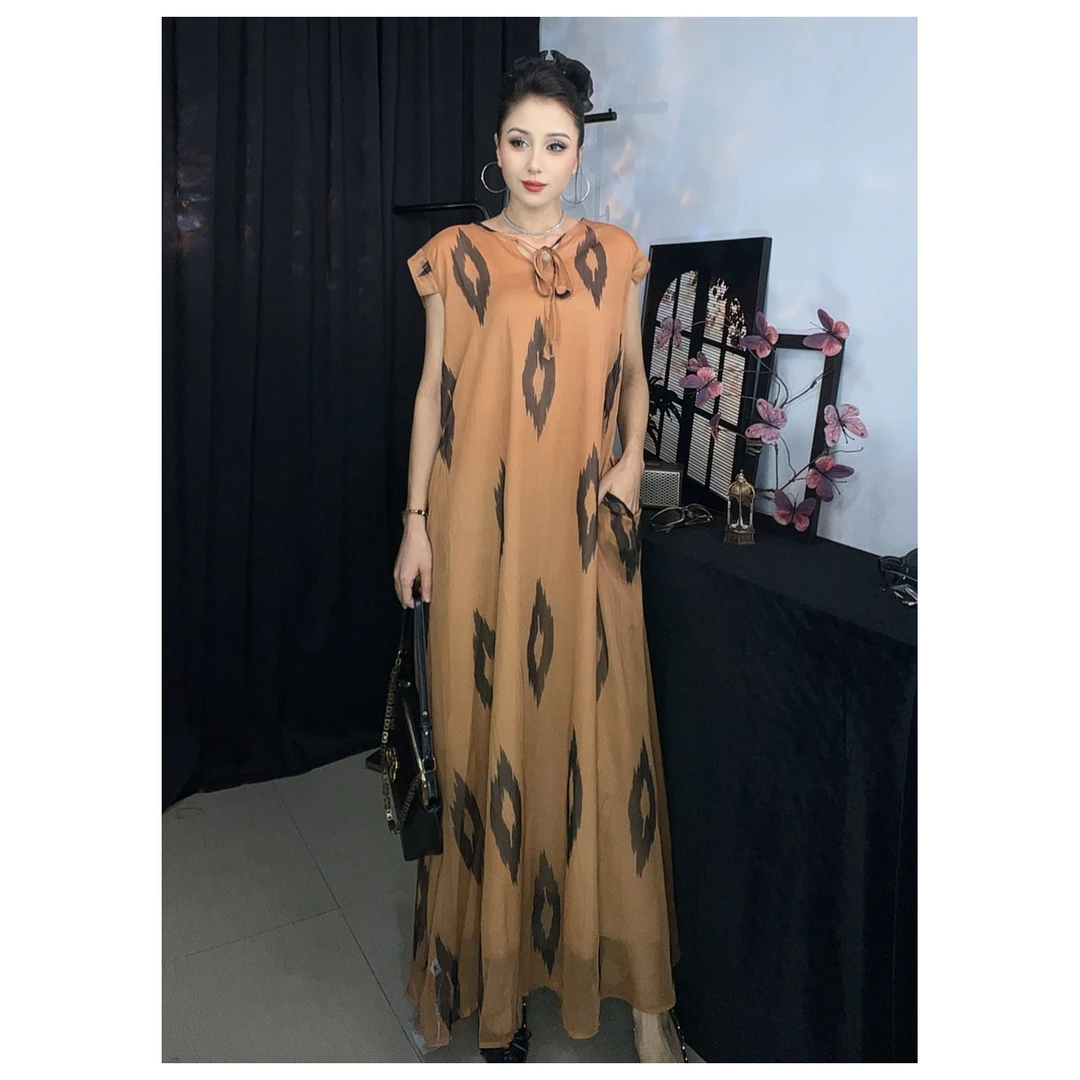 02607【娜扎】度假时尚民族风通勤日常宽松夏季女装连衣裙