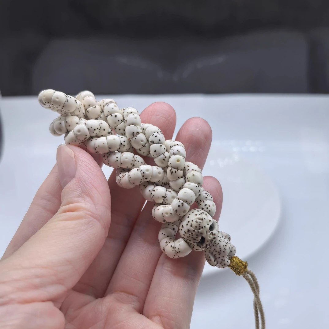 海南星月菩提原生态猪大肠手串卡6正月厚切数星星大留白双圈