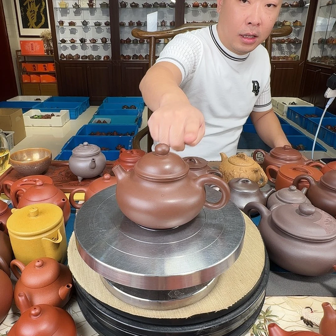 紫砂茶壶容天紫泥