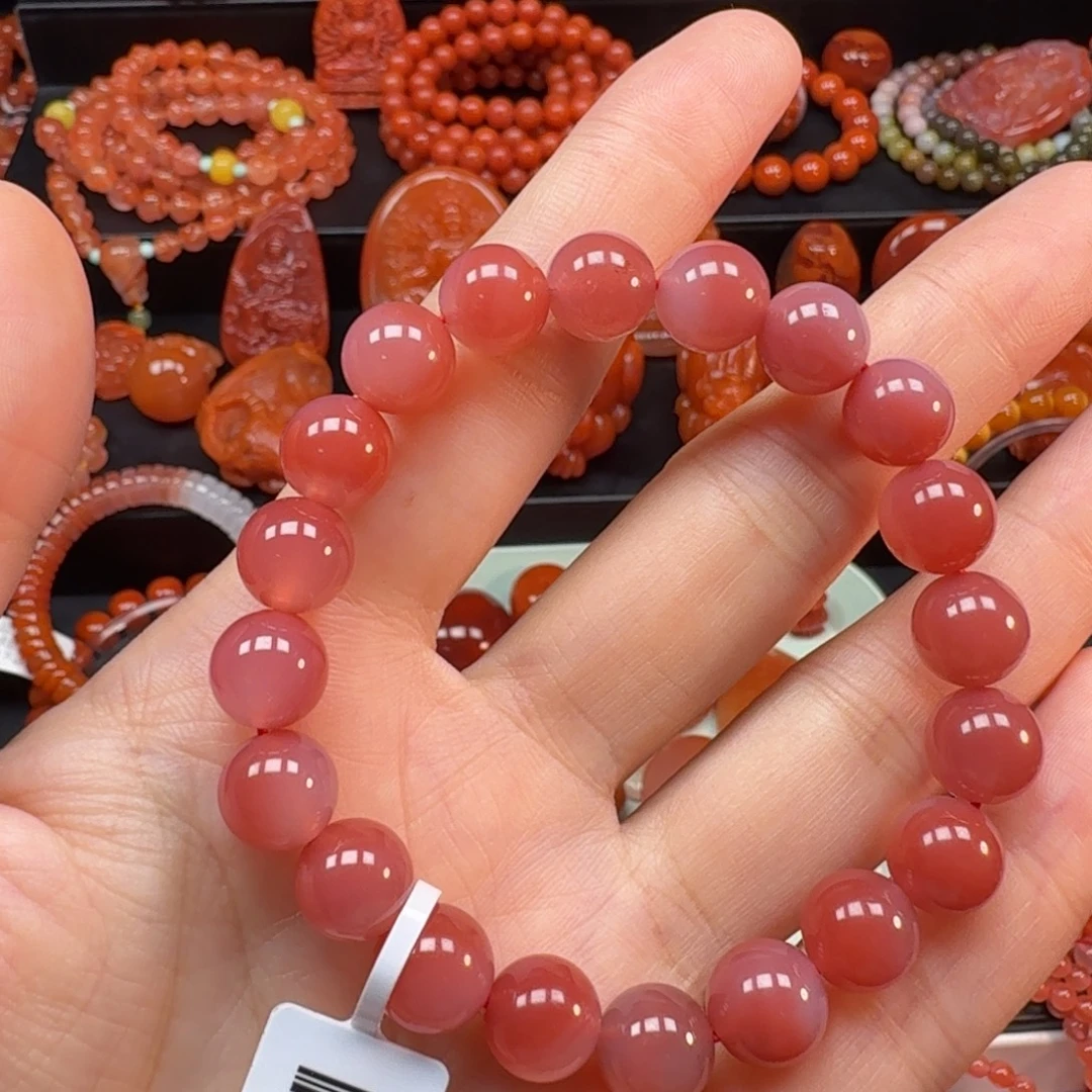南红玛瑙未镶嵌手串9.5mm