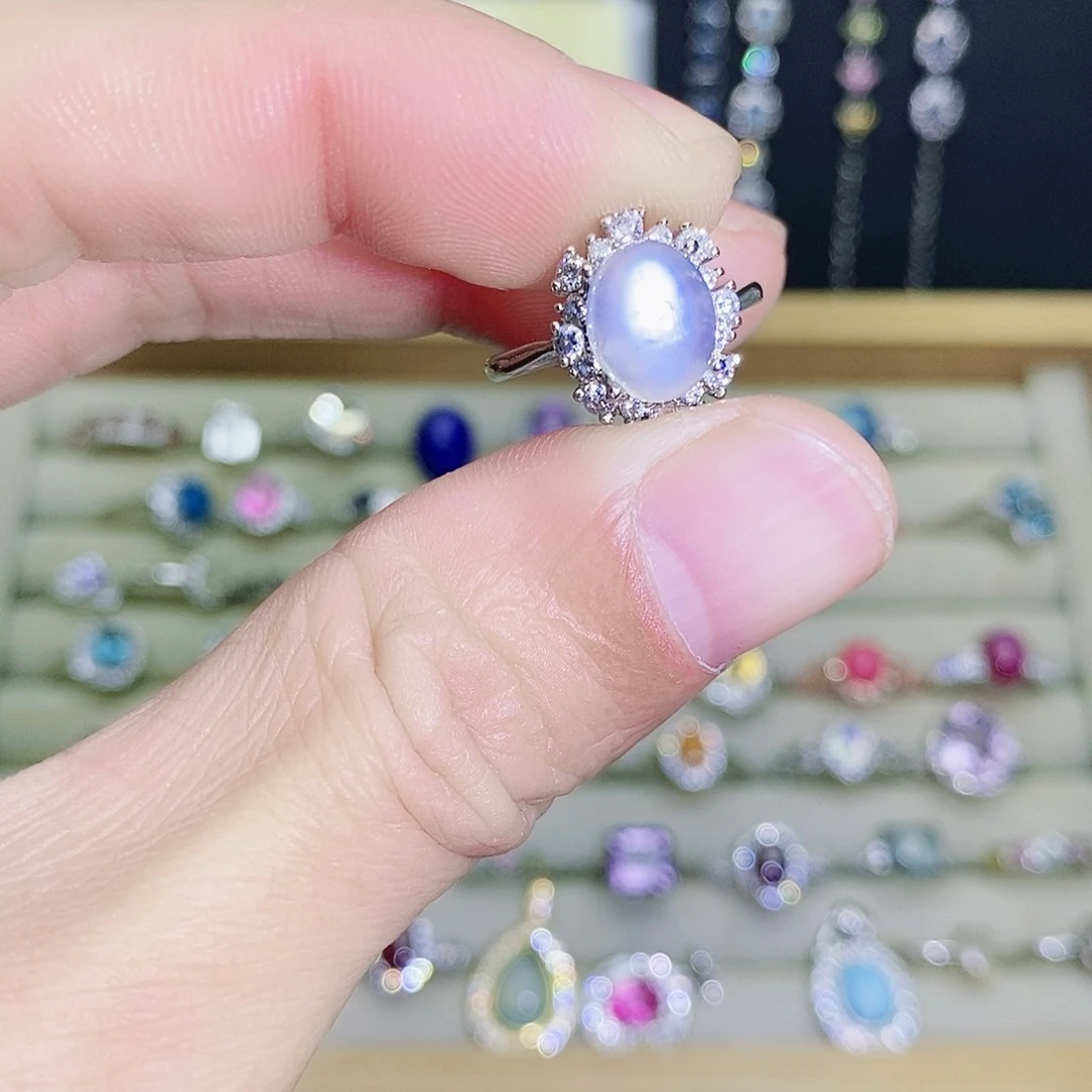 未镶嵌戒指月光石