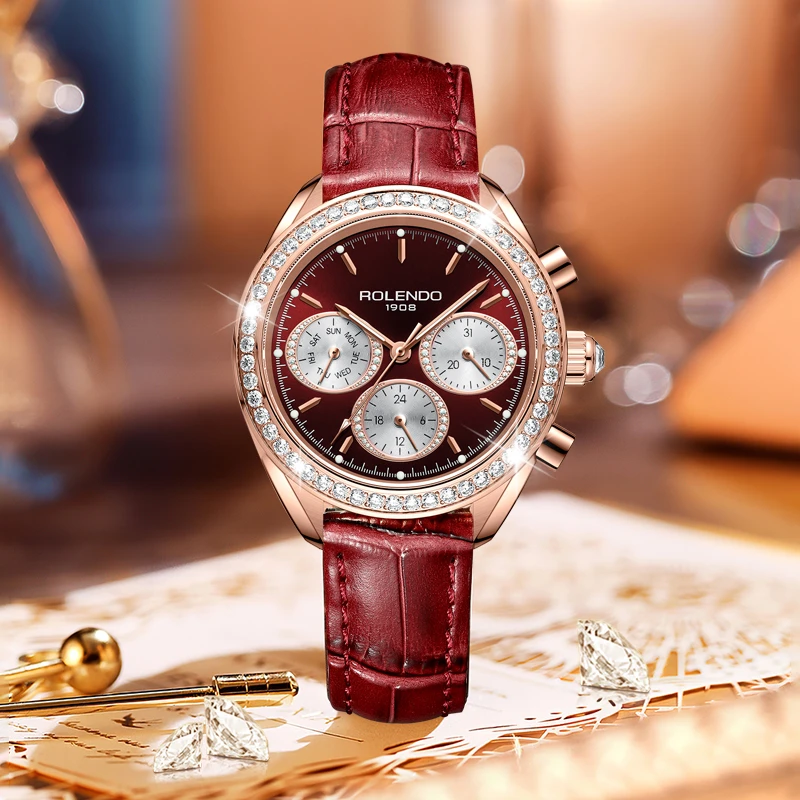 ROLENDO R/罗兰度璀璨满钻摩登魅力优雅动人全自动机械女性腕表ff