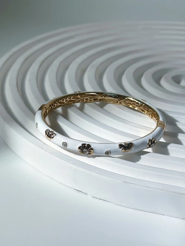 黄铜珐琅手镯 【带走1个】高品质纯铜珐琅手工画油开口双层封底手镯