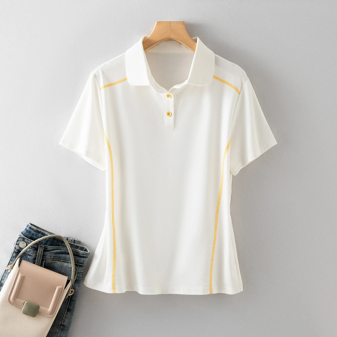 【新品上市】专柜品质！潮韵彩边风情~撞色POLO修身百搭休闲短袖H652