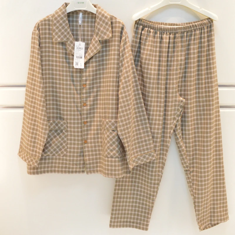 彩色品牌睡衣男士春秋家居服10889