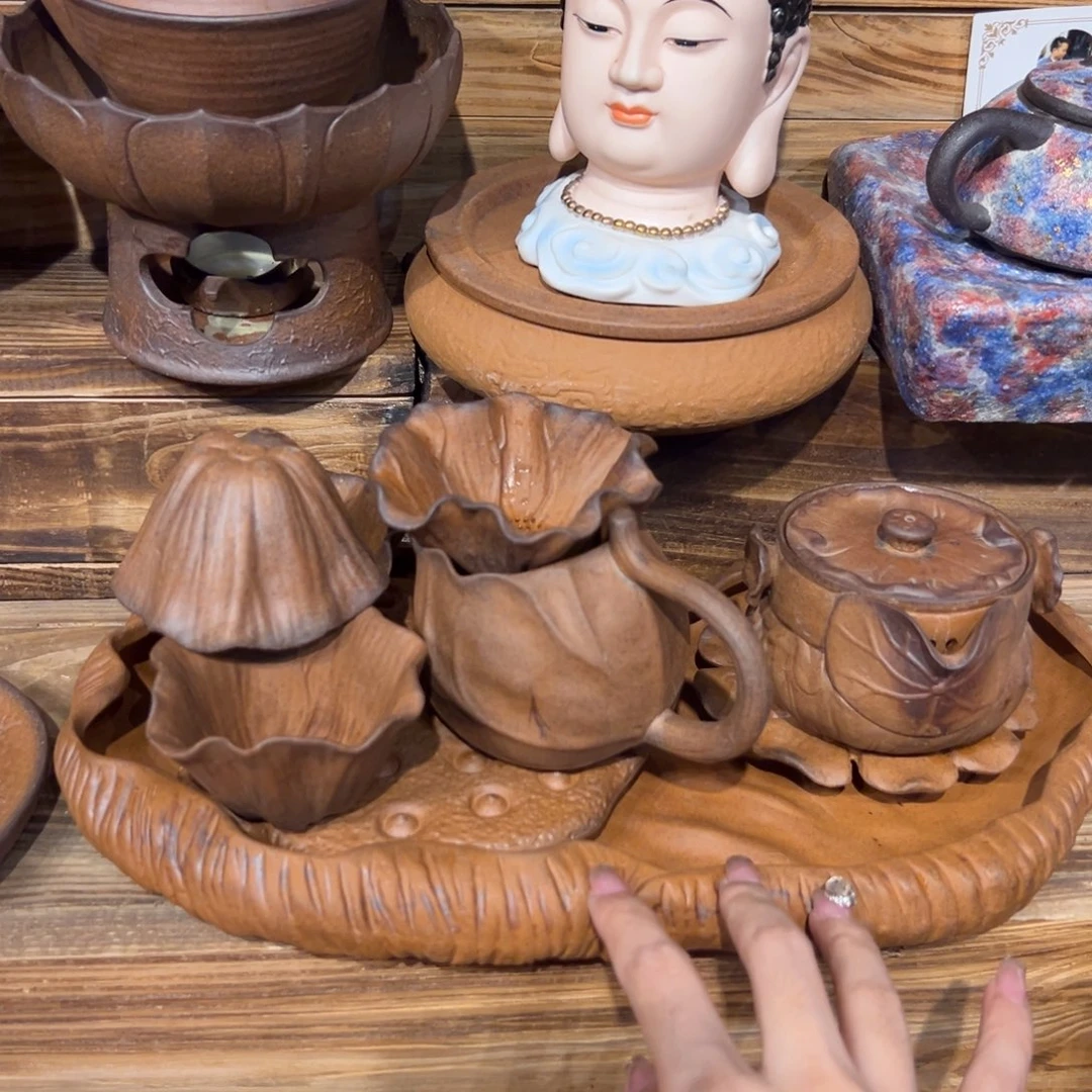 裸烧老岩泥原矿茶具